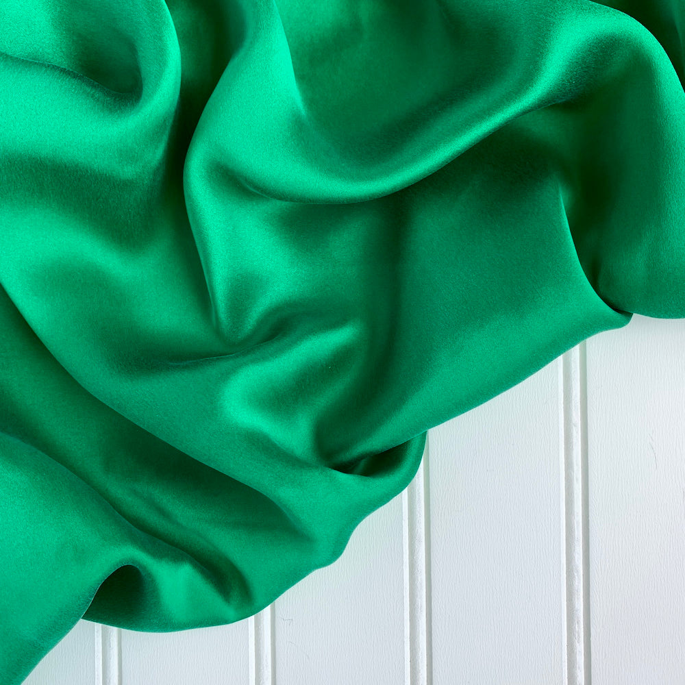 Silk Charmeuse (16mm) - Emerald Green – Maker's Fabric