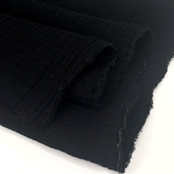 Organic Cotton Double Gauze - Black