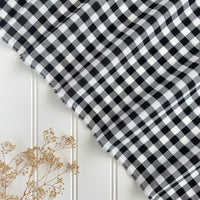 Sparkly Japanese Cotton Gingham - Black