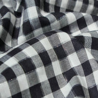 Sparkly Japanese Cotton Gingham - Black