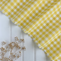 Sparkly Japanese Cotton Gingham - Lemon