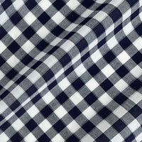 Sparkly Japanese Cotton Gingham - Navy Blue