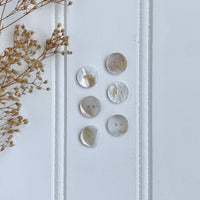 1/2" Opalescent Shell Button - Beige
