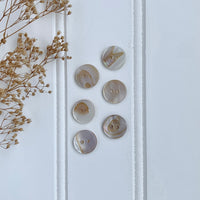 3/5" Opalescent Shell Button - Tan Heavy