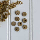 3/8" Coconut Shell Button - Light Brown