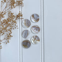 4/5" Opalescent Shell Button - Tan Heavy
