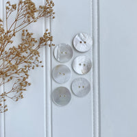 4/5" Opalescent Shell Button - Shimmery Milky White