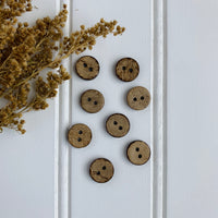 7/16" Coconut Shell Button - Light Brown