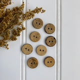 9/16" Coconut Shell Button - Light Brown