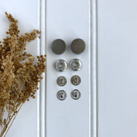 15mm Metal Spring Snaps - Antique Silver