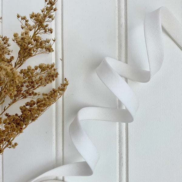 Cotton Bias Tape - White