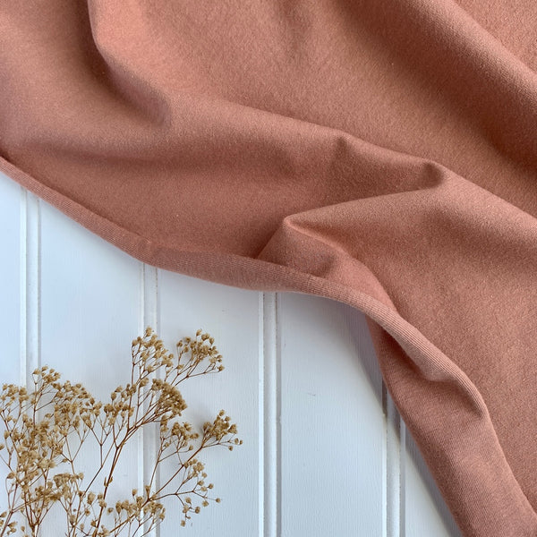 Cotton Modal Jersey Knit - Dusty Peach