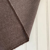 Organic Brushed Cotton Yak Wool Twill Flannel - Cocoa