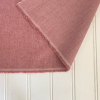 Organic Brushed Cotton Yak Wool Twill Flannel - Dusty Pink