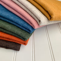 Organic Brushed Cotton Yak Wool Twill Flannel - Pumpkin