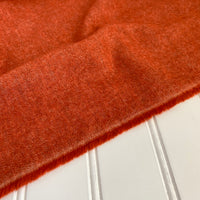 Organic Brushed Cotton Yak Wool Twill Flannel - Pumpkin