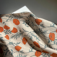 California Poppies Linen - Orange