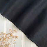 Japanese Brushed Linen Twill - Black