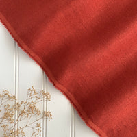 Japanese Brushed Linen Twill - Red Orange