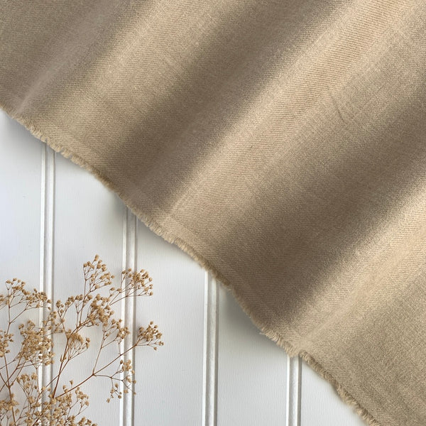 Japanese Brushed Linen Twill - Sand