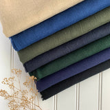 Japanese Brushed Linen Twill - Forest Green