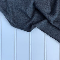 Japanese Tencel Wool Blend Knit Jersey in Dark Heather Gray