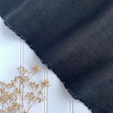 Japanese Washed Midweight Linen (Soft) - Black