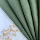 Japanese Washed Midweight Linen (Soft) - Khaki Green