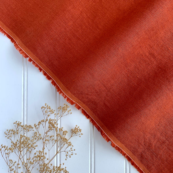 Japanese Washed Midweight Linen (Soft) - Paprika