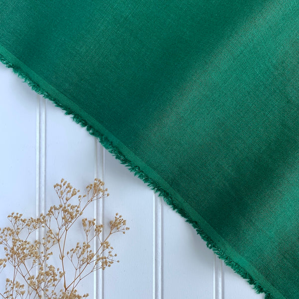 Japanese Washed Midweight Linen (Soft) - Pine Green
