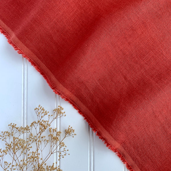 Japanese Washed Midweight Linen (Soft) - Strawberry