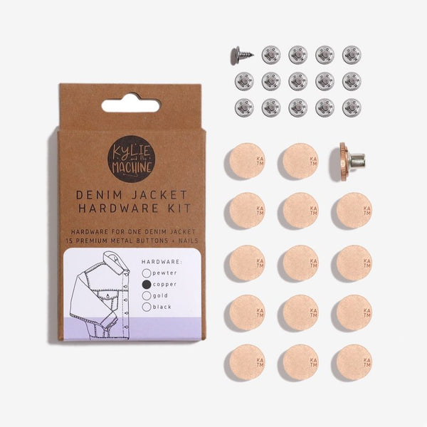 Kylie and the Machine - Denim Jacket Hardware Kit - Copper