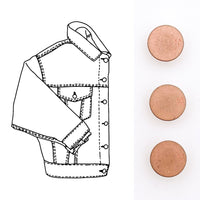 Kylie and the Machine - Denim Jacket Hardware Kit - Copper