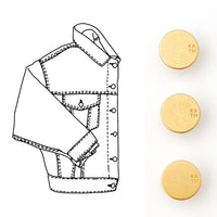 Kylie and the Machine - Denim Jacket Hardware Kit - Matte Gold