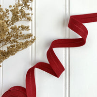 Linen Cotton Bias Tape - Cranberry Red