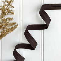 Linen Cotton Bias Tape - Smokey Brown