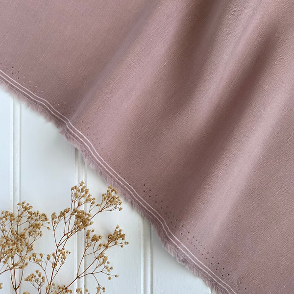 Lyocell Linen Slub Woven - Pink Clay