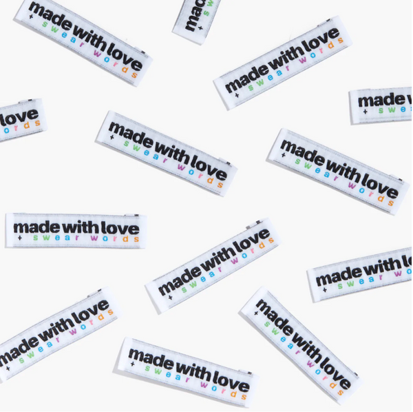 Kylie and the Machine - MADE WITH LOVE AND SWEAR WORDS Woven Sewing Labels