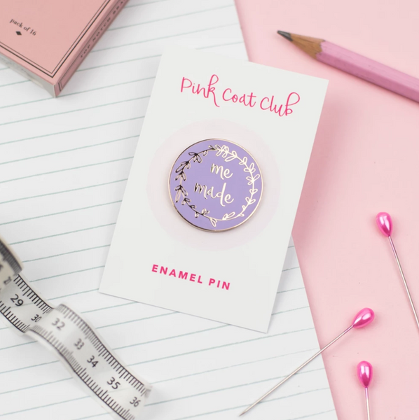Pink Coat Club Me Made Lilac Enamel Pin