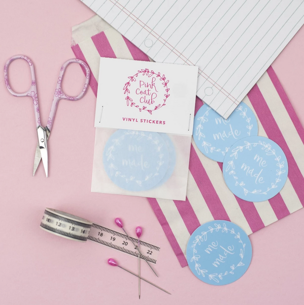 Pink Coat Club Me Made Stickers