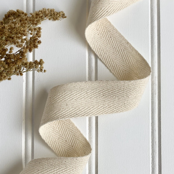 1 inch natural cotton twill tape