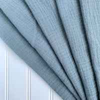 Organic Cotton Double Gauze - Dusty Blue