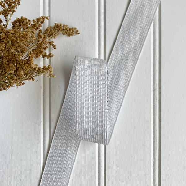 1" Knit Elastic - White