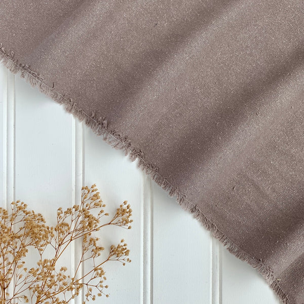 Raw Silk Noil - Taupe Gray
