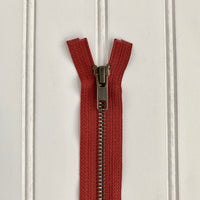 YKK Metal Jacket Zipper - Rust & Antique Gold