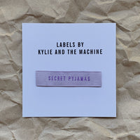 Kylie and the Machine Secret Pyjamas Labels