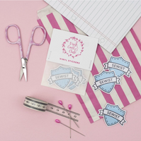 Pink Coat Club Blue Sewist Stickers