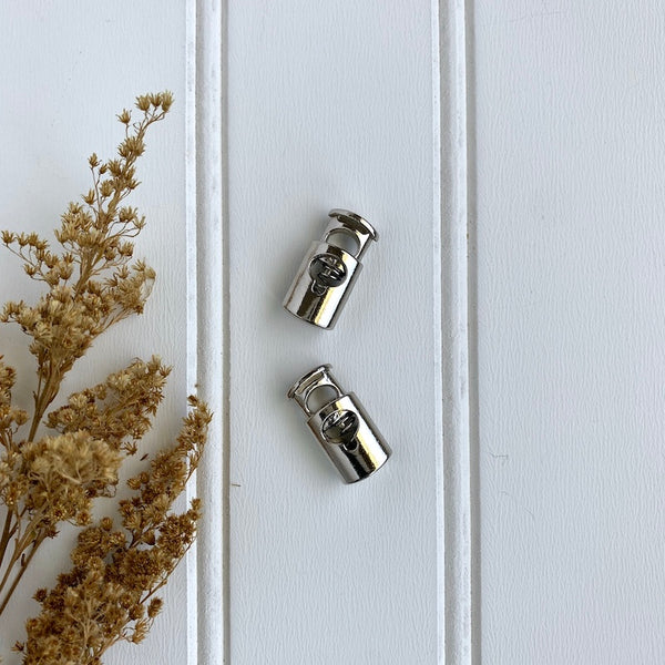 Metal Cord Locks - Shiny Silver