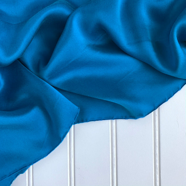 Silk Charmeuse (16mm) - Blue