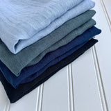 Softened Linen Gauze - Navy Blue